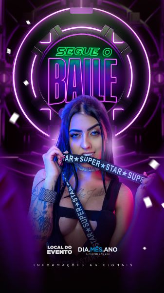 Flyer Baile Funk Mc Rick Shows Social Media PSD Editável [download