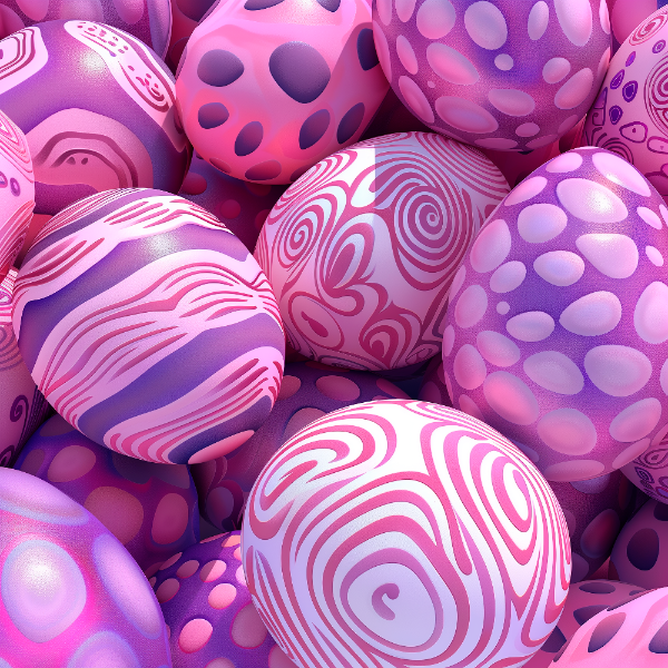 IMAGEM DE OVOS DE PÁSCOA COLORIDOS - TEXTURA | BACKGROUND