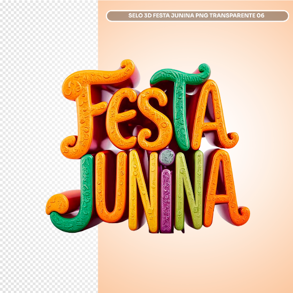 SELO 3D FESTA JUNINA PNG TRANSPARENTE 06