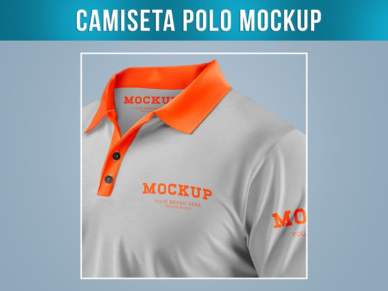 CAMISETA POLO MOCKUP VISTA DE LADO