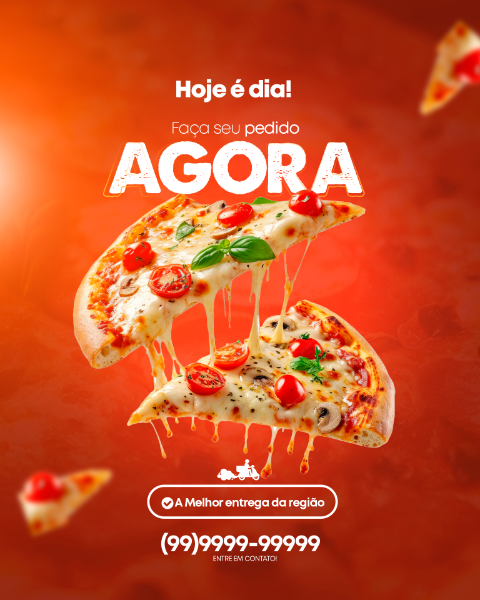 FLYER SOCIAL MEDIA PIZZARIA | Baixar Design